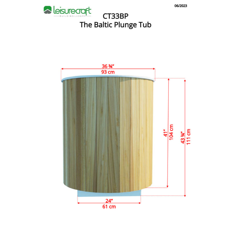 The Baltic Cold Plunge Tub  Dunalk Leisurecraft 