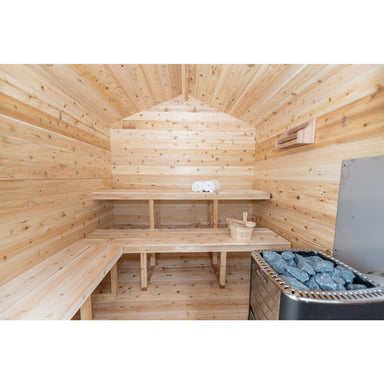 Dundalk Leisurecraft Georgian Cabin Sauna Inside View From Front Door