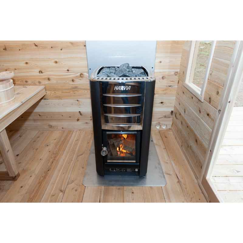 Dundalk Leisurecraft Georgian Cabin Sauna With Harvia Wood Burning Stove