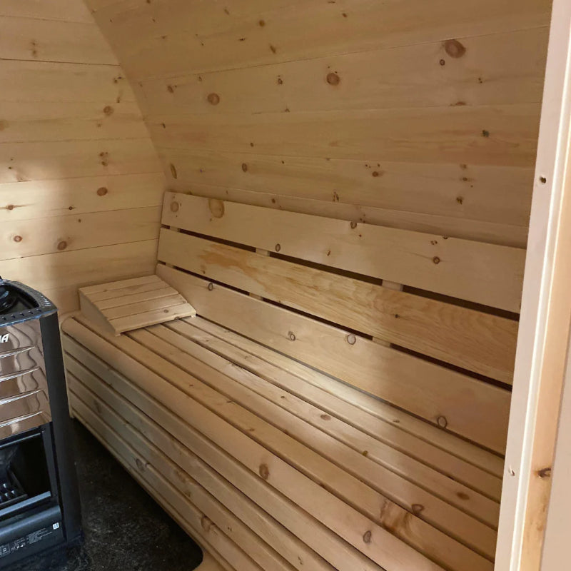 True North Saunas Outdoor Pod Sauna Inside View