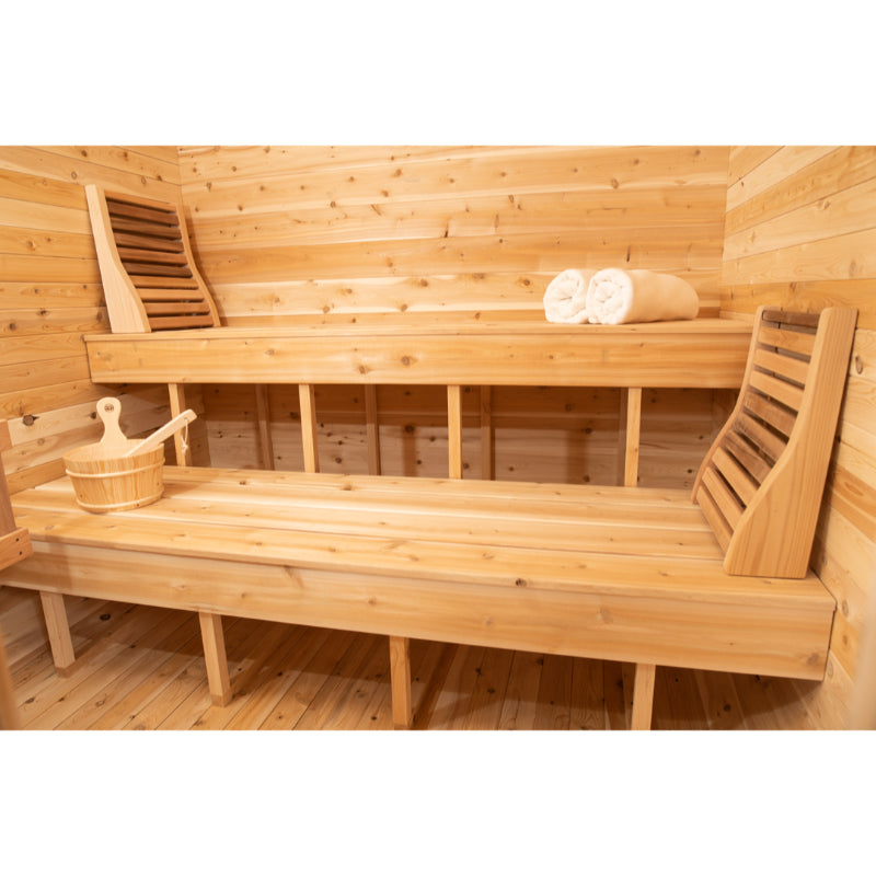 Luna Sauna Benches with Back Rests