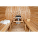 Dundalk LeisureCraft Serenity Barrel Sauna Inside View of Back Wall and Electric Heater