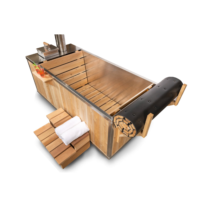 Starlight Wood Burning Hot Tub Tip Angle View