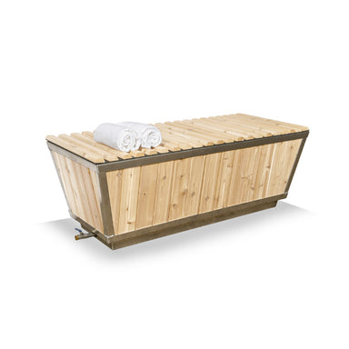 The Polar Cold Plunge Tub with Roll-up Lid