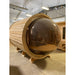 True North Saunas Outdoor Panoramic Dome Barrel Sauna in Workshop