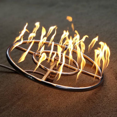 18" Fire Ring with Fire