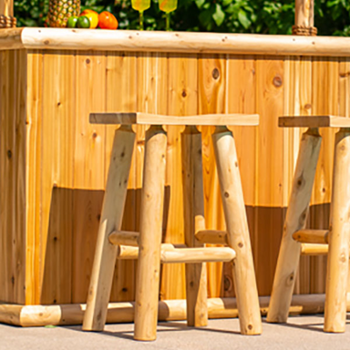 Dundalk Saddle Seat Bar Stool at Tiki Bar