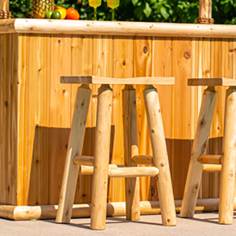 Dundalk Saddle Seat Bar Stool at Tiki Bar