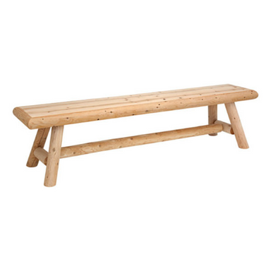 72 inch Outdoor Log Cedar Bench