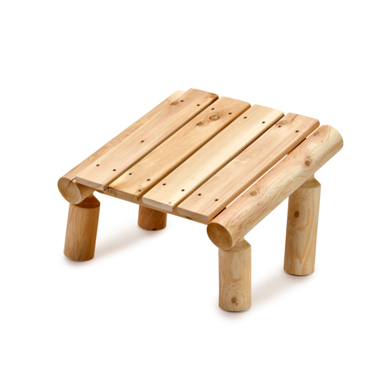 Cedar Log Footrest Ottoman