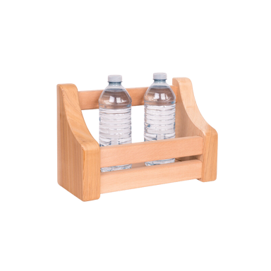 Cedar Sauna Shelf with Water Bottles