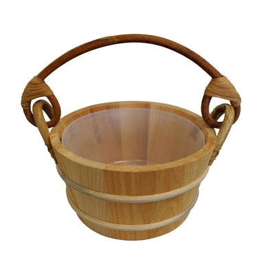 4L Cedar Sauna Bucket with Rattan Handle