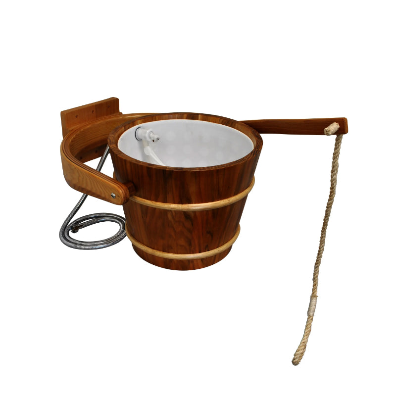 Personalized Shower Bucket 10L, Sauna Cold Shower, Scottish Wooden