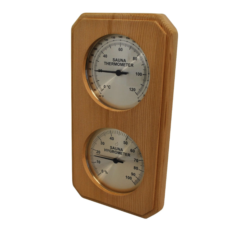 Sauna Thermometer and Hygrometer - Vertical