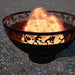 Fire Dancers Fire Pit in Black with Fire Rendering