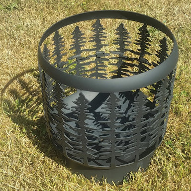 Sitka Fire Pit with Black Finish on grass