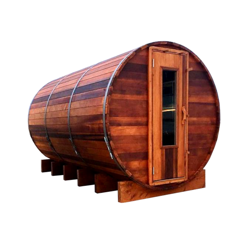 Northern Lights 12 foot Cedar Barrel Sauna with Change Room 