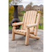 Dundalk Log Adirondack Chair on backyard patio