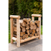 Cedar Log Firewood Rack side angle view