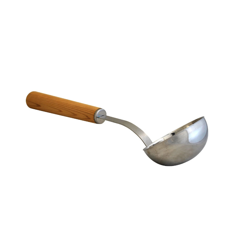 Stainless Steel Sauna Ladle with Wooden Handle