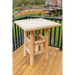 Cedar Log Bistro Table on Deck