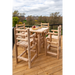 Cedar Log Bistro Table with Tables on Deck